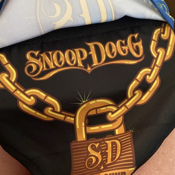 NWT Snoop Doggie Doggs Bandana Set of 2, Adjustable Ties - Size Large - Picture 8 of 8